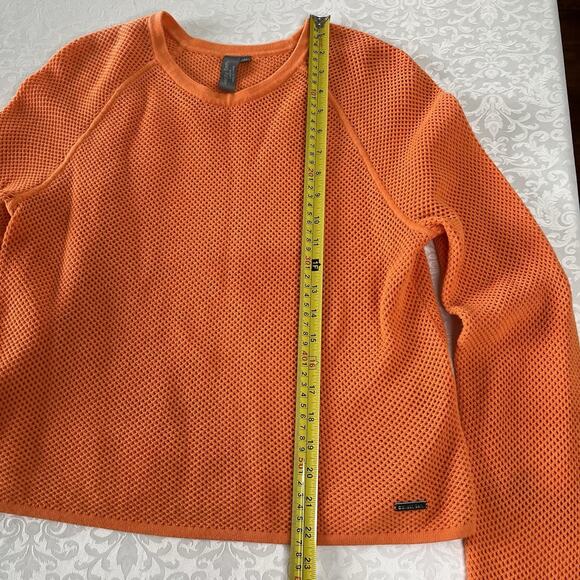 Sweaty Betty Top Shirt Womens Medium Mesh/Open knit Long Sleeve - Picture 6 of 10